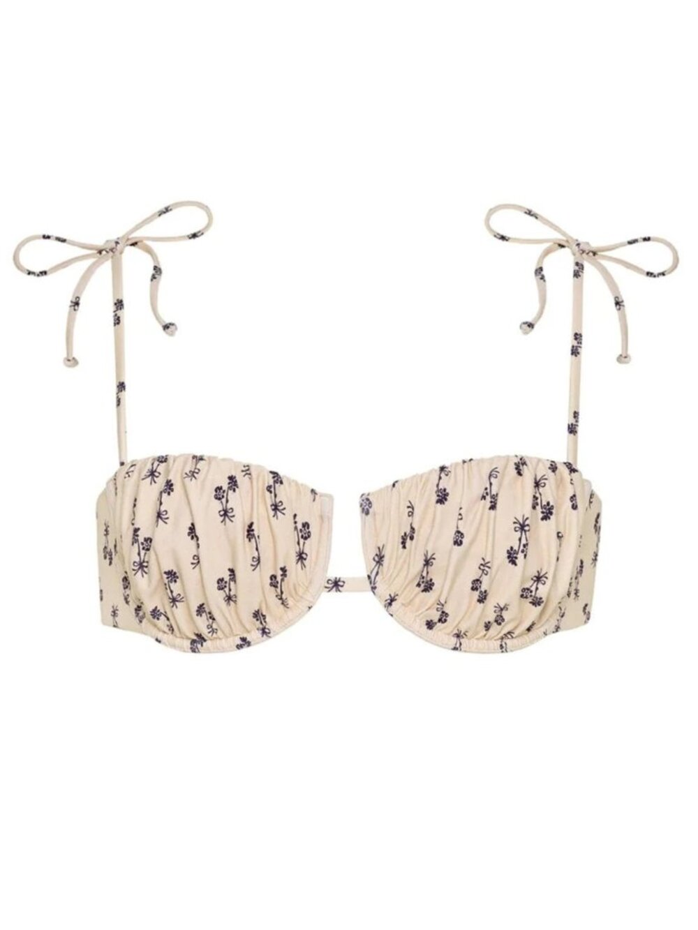 New! Montce Cynthia Floral Petal Underwire Bikini Top Small 34364